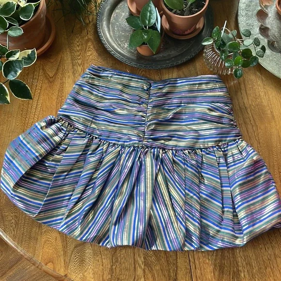 Bubble skirt ZARA Y2K Bubble Mini skirt gathered shine skirt - Picture 3 of 13